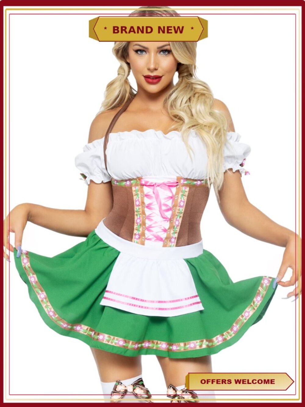 Oktoberfest Gretchen Costume Dress for Women Fancy Dress Party Outfit